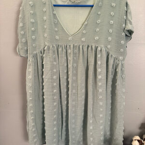 Altar’d State Swiss Dot Babydoll Tunic Dress – Size Small